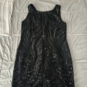 Calvin Klein Women's Embroidered Sequin Sheath Dress, Size 14 NWOT